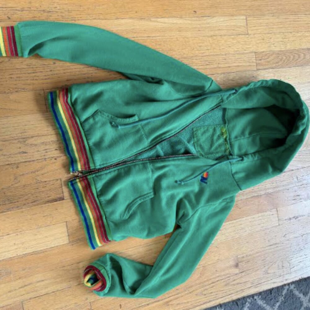 Aviator Nation green Zippered Hoodie